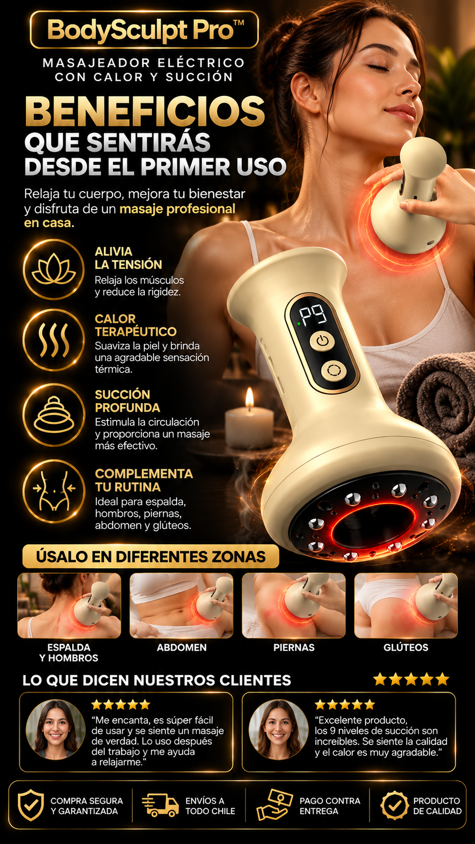 BodySculpt Pro™ - Masajeador Eléctrico con Calor y Succión