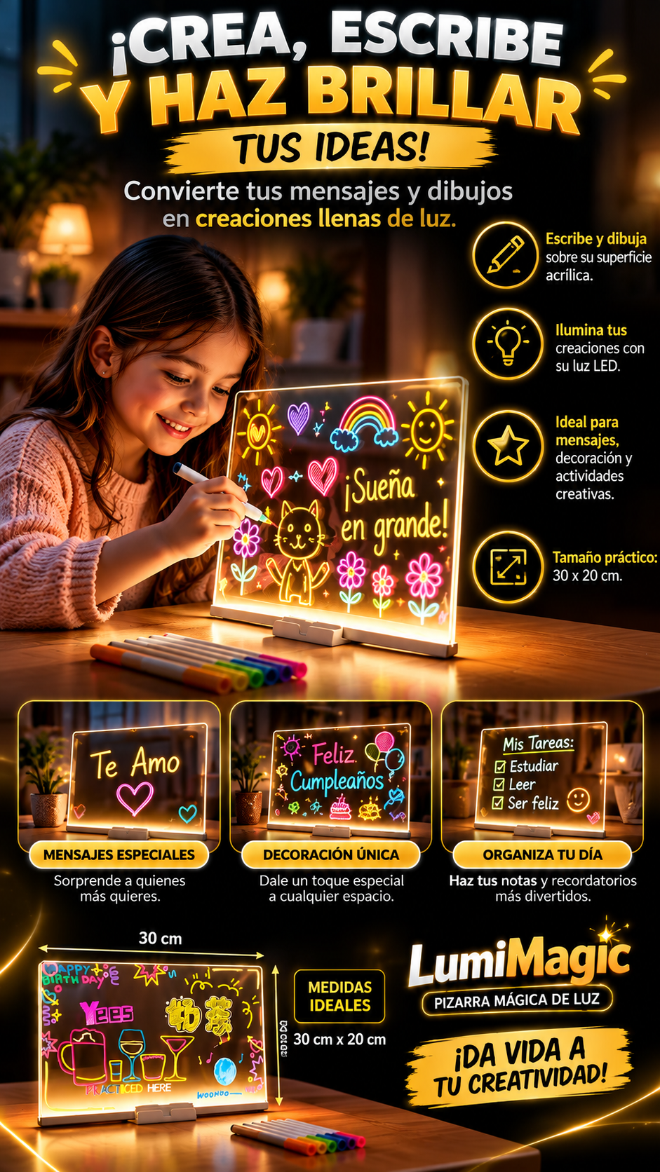 LumiMagic – Pizarra Mágica LED