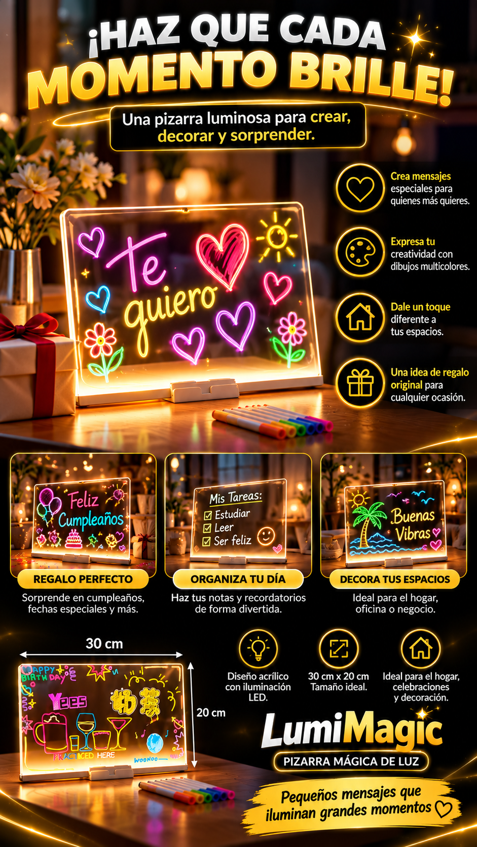 LumiMagic – Pizarra Mágica LED