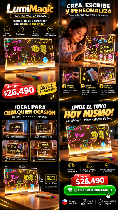 LumiMagic – Pizarra Mágica LED