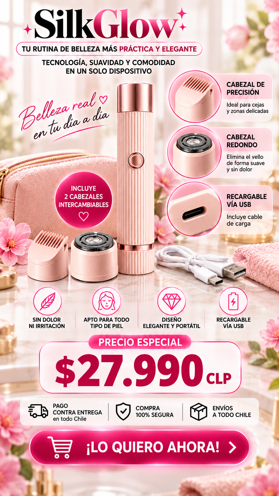 SilkGlow - Rasuradora Femenina