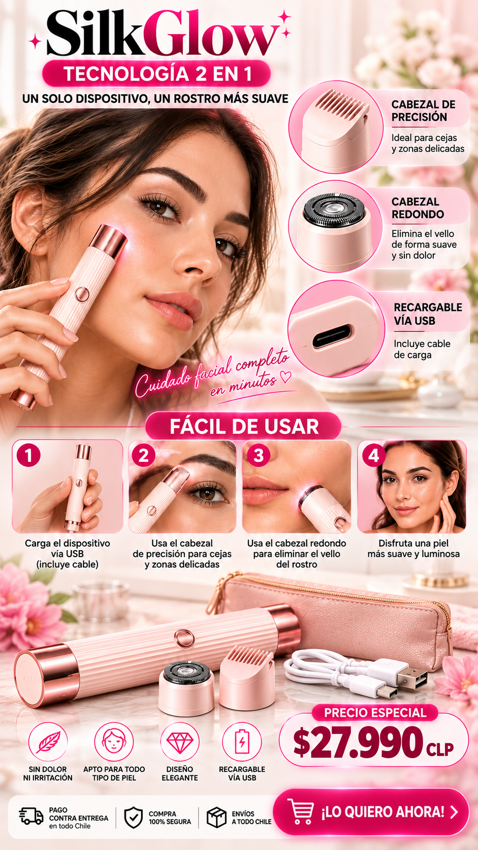SilkGlow - Rasuradora Femenina
